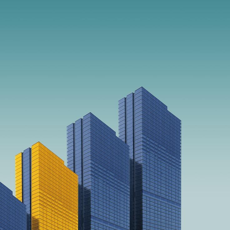 City skyline in Madrid, Spain